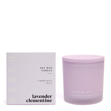 Serenity Coloured Core Lavender Clementine Candle 300g