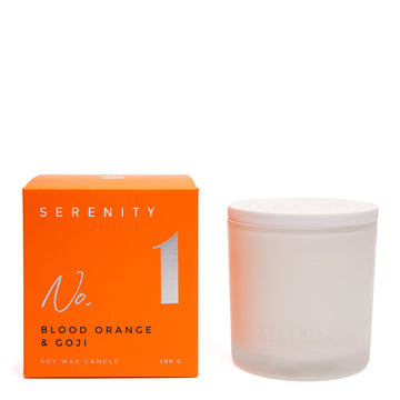 Serenity Numbered Core Blood Orange & Goji Candle 300g