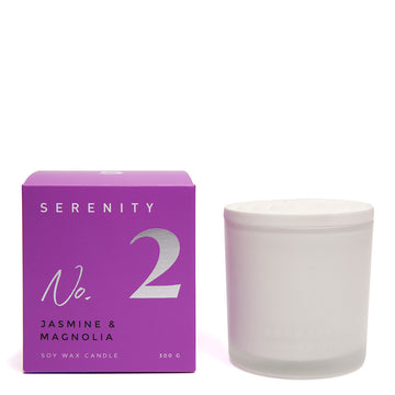 Serenity Numbered Core Jasmine Magnolia Candle 300g