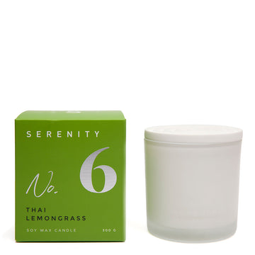 Serenity Numbered Core Thai Lemongrass Candle 300g